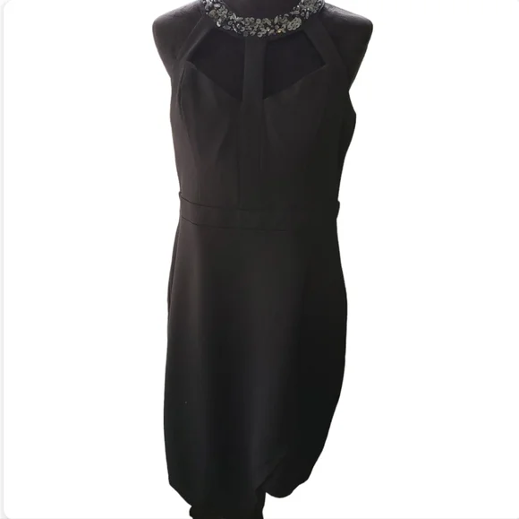 bisou bisou dresses black Bisou Bisou Black Dress Womens sz 8 Knee Length 3/4 Sleeves